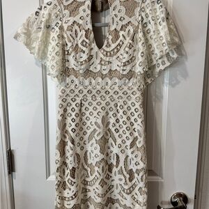 Elegant Lace Dress in Cream